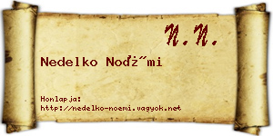 Nedelko Noémi névjegykártya